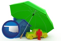 oklahoma map icon and types of insurance